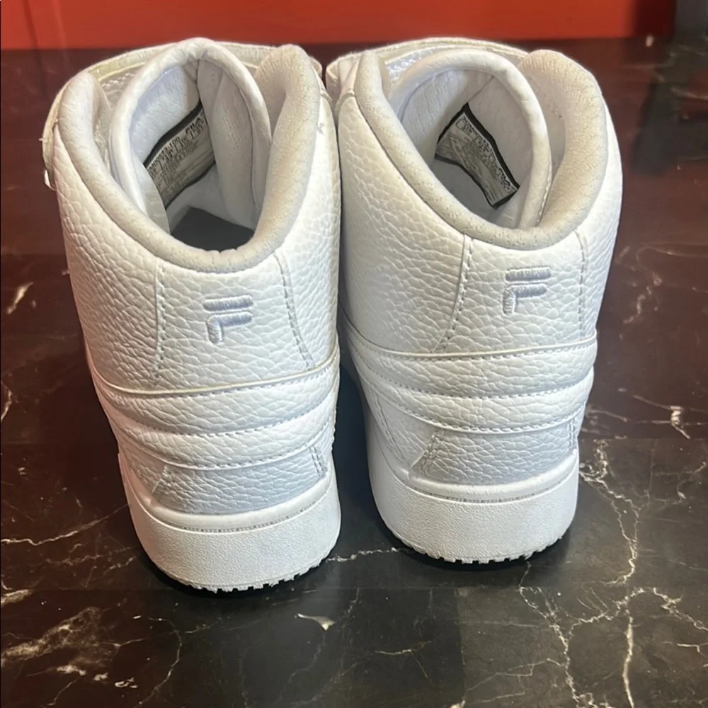 Fila Kids White High-Top Sneakers